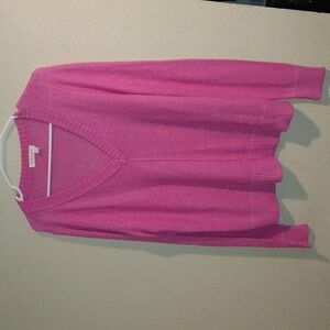 Pink Cotton Blend Lose Knit Cotton Blend Fresh Produce Sweater XL